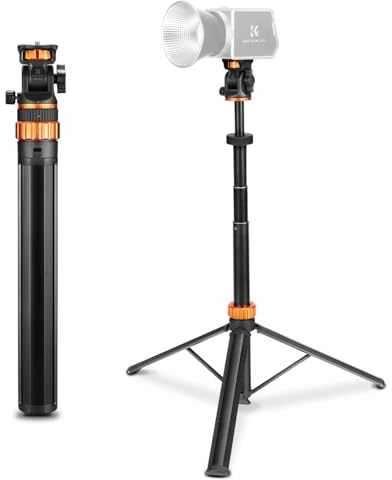 K&F CONCEPT 199cm Treppiede luce metallo sgancio rapido w/vite 1/4