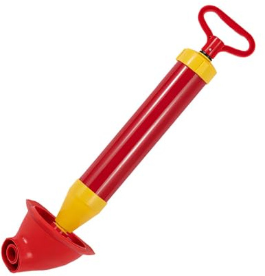 High-Pressure Toilet Plunger, Curved Drain Unblocker Sink Plungers | Rubber & Plastic, Heavy Duty for Fast Unblocking Toilets/Sinks/Showers/Bathtubs (red)