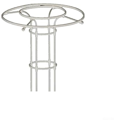 Cadre de support pour plantes grimpantes en PVC blanc, 180 cm, treillis arqué pour roses, tomates et vignes - Résistant aux intempéries - Gain de place - 120 cm