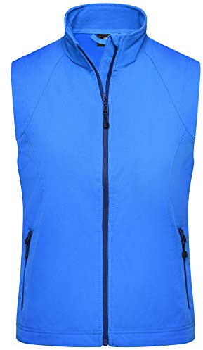 James & Nicholson Damen Softshell Weste - Taillierte Weste aus elastischem Softshell | Farbe: azur | Grösse: XXL