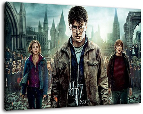 harry potter Format 120x80 cm Bild auf Leinwand, XXL riesige Bilder fertig gerahmt mit Keilrahmen, Kunstdruck auf Wandbild mit Rahmen