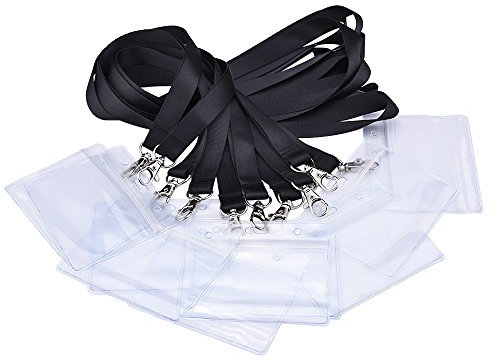 Mudder Kartenhülle Ausweishülle mit Schlüsselband Lanyard für Business, Ausstellung und Büro (10 Stück-Set)