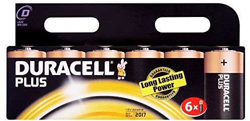 Duracell DURDK6P D Cell Plus Power Batteries Pack of 6 LR20/HP2