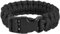 normani Professionelles Survival Armband aus geflochtener Paracord mit Clipverschluss 22mm Farbe Schwarz Größe S