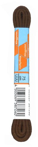 Ringelspitz 1 Paar Schnürsenkel mittelbraun - rund - dünn - Ø 2,5 mm