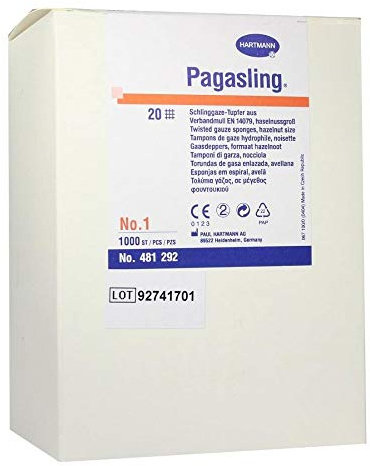 PAGASLING Mulltupfer Gr.1 haselnussgroß unsteril 1000 St
