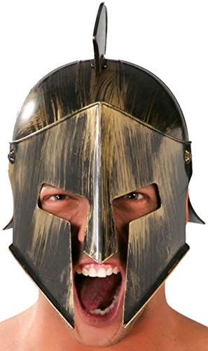 Guirca-Helm aus Kunststoff, für Erwachsene, goldfarben, 13975