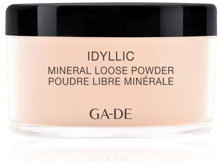 GA-DE Idyllic Mineral Loose Powder - Lightweight Setting Powder Makeup - Provides Antioxidant Protection and Blurs Imperfections - 100 Nude - 0.88 oz