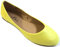 Shoes8teen Women's Ballerina Ballet Flat Shoes 8 M US Yellow Pu 8600