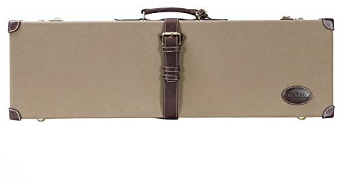 TOURBON Jagd Leinwand & Leder Luxus Heavy Duty Shotgun Box Gun Case mit Codeschloss - Grün