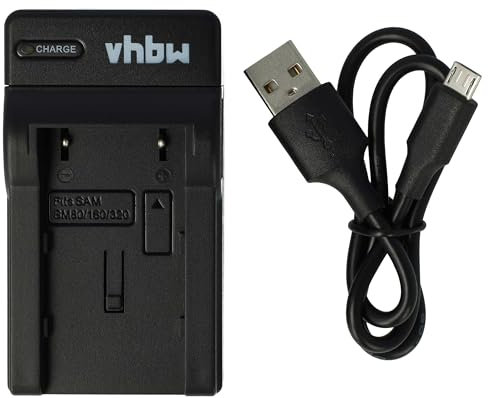vhbw Chargeur USB de Batterie Compatible avec Samsung VP-D351, VP-D351i, VP-D352, VP-D352i Batterie Appareil Photo Digital, DSLR, Action cam