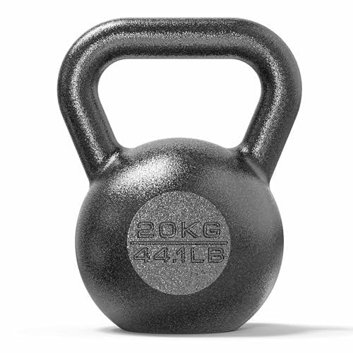 PROIRON Kettlebell Professional Kugelhantel aus Gusseisen, 20kg Gewichten Guss Schwunghantel Kugelgewicht Krafttraining - Schwarz Kettlebells