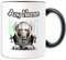 Taza personalizable con diseño de personaje de película de pingüino, opciones de color, cualquier nombre/mensaje en tu único, película de disfraces, superhéroe, Star Wars, espada láser Jedi