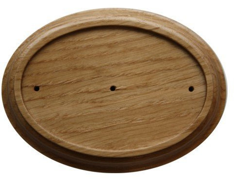 Holz Rahmen Oval Eiche 10 x 13,5 cm Wandhalter für 7 x 10,5 cm Jugendstil Emaille Schilder