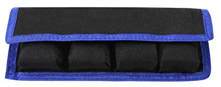 Meking DSLR Battery Case Holder Storage with 4 Pocket Pouch for LP-E6/LP-E8/LP-E10/LP-E12/NP-FW50/EN-EL14/EN-EL15 and more