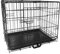 Hundekäfig 60 x 43 x 49 cm faltbar mit 2 Türen Transportkäfig Auto Hundebox mit Bodenschale Transportbox Drahtkäfig Hundetransportkäfig Größe (S-24 Zoll)
