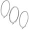 SILBERTALE Damenring Silber 925 Dünner Minimalistisch Set 1.2mm Schmaler Stapelringe Vorsteckring Geflochtener Kordelring Stacking Daumenring Midi Knöchelringe Echt Silberringe Set Größe 43-58