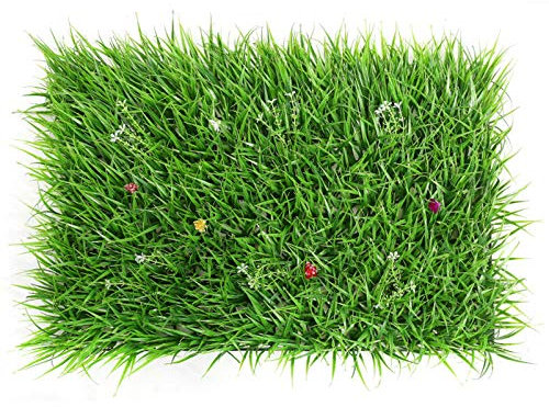 QIAOH Planta Artificial Losetas 24PCS, Jardin Vertical, Boj, Verde, Planta Artificial Decorativa Exterior, Artificial Plástico Césped Planta Verde Fondo Pared Verde