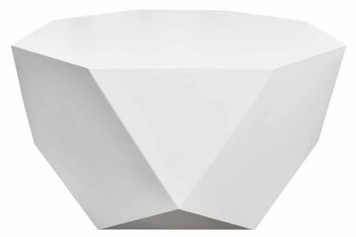 Casa Padrino Luxus Gartentisch Matt Weiß 77 x 77 x H. 46 cm - Wetterbeständiger Couchtisch - Garten Terrassen Tisch Möbel - Luxus Kollektion
