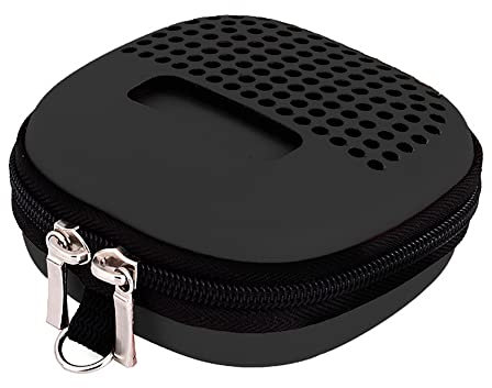 subtel® Lautsprechertasche für Bose SoundLink Micro Lautsprecher Hänge Tasche Musikbox Transport Speaker Case Tragetasche Hülle - stoßfest, gepolstert, schwarz