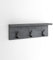 ARHome Wandgarderobe, 60 x 20 x 12 cm, Dunkler Beton, Garderobe mit Regal, Made in Italy