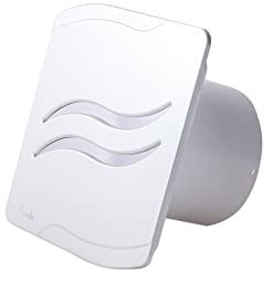 Awenta Small Room Fan Wall Fan System Turbo S-Line Silver 100 CTR with Overflow and Step Control