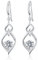 MASOP Ohrringe Silber 925 Hängend AAA Zirkonia Hängeohrringe Lange Ohrhänger Hochzeit Schmuck für Damen Braut