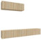 vidaXL Set de Muebles para TV 3 Piezas Aparador Armario Soporte Consola Televisión Sala Salón Estar Almacenaje Madera Contrachapada Roble Sonoma
