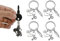 ZoeTekway 4-teiliges Set Dreiteiliges Schlüsselanhänger-Set mit kreativer Kombination (Stethoskop, Spritze, Krankenschwesterkappe), Geschenke für Medizinstudenten, Krankenschwestergeschenke