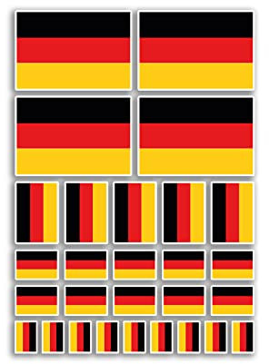 A4 Aufkleber Bogen Deutschland Flaggen Vinyl Aufkleber - Deutschland Land Europa Welt Nationalflagge Urlaub Reise Urlaub Auto Ästhetisch #80020