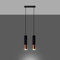 famlights Hängelampe Pendelleuchte Esstisch Loys in Schwarz und Roségold 2-flammig Modern LOOPEZ GU10 Stahl Wohnzimmer Esszimmer | 2-flammig