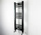 Turkish Zone 200mm Wide Black Heated Towel Rail Radiator Flat Ladder for Stylish Bathroom 600mm High