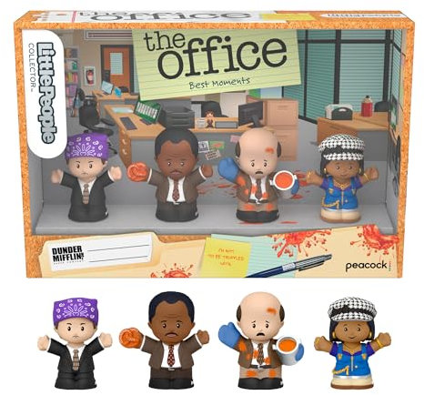 Little People Collector The Office Best Moments aus der US-Fernsehserie, Sondereditionsset für Erwachsene und Fans in einer Geschenkbox, 4 Figuren, HVG56, HVG56