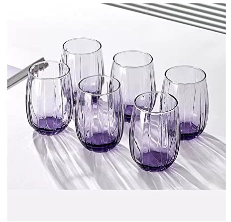 luckxuan Verres/Verre à Eau Verre Violet Costume ménager poignée résistante Tropicale Bureau Tasse à café Salon Boire Tasse Verre Verres Tumbler (Color : Bruin)