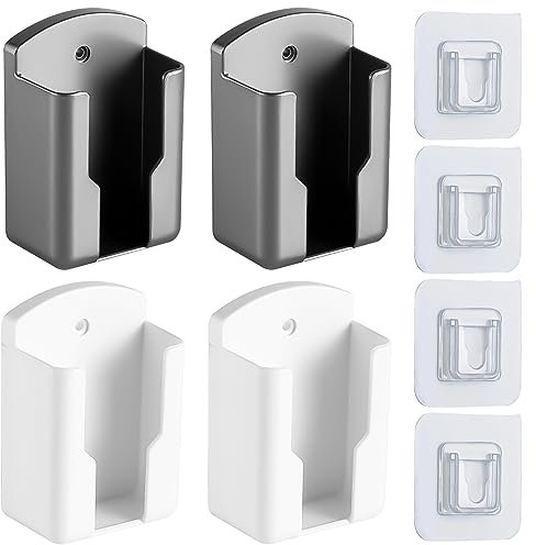 YOUNGSAY 4 Pezzi Porta Telecomando da Muro, Nessuna Perforazione Porta Telecomandi da Parete, Multifunzione Portatelecomando da Parete per Case e Ufficio (Grande)