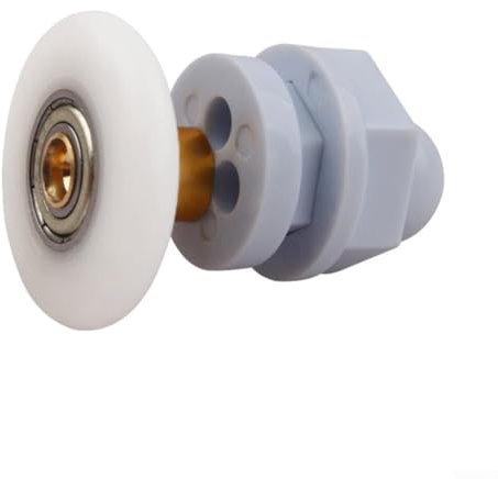 HEIBTENY 4 Stück Duschkabine Rollen,19-29Mm Duschabtrennung Rollen Schiebetür,Rollen Ersatzteile Duschkabinen Glastürrolle Ersatzrollen Für Badezimmer Zubehör(19mm)