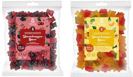 2er-Set Sternschnuppenbären Duo | 1000g Gummibärchen im Vorratspaket | Leckere Fruchtgummi Bären | Zum Verschenken zur Weihnachtszeit | Mit hohem Fruchtsaftanteil