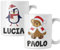 Coppia di tazze Natale Tazza Natalizia PERSONALIZZABILE con nome Pinguino Orsetto Christmas Mug 11 Oz Idea Regalo