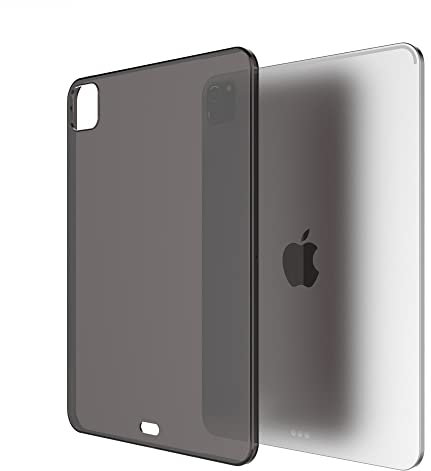 Asgens Negro Étui de Protection pour iPad Pro 12,9 2020 Fin en Silicone TPU Doux Anti-Chocs pour Apple iPad Pro 12,9 2020 modèles A2229/A2233/A2069/A2232