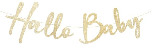 Hallo Baby Girlande zur Geburt Babyparty Hänge Deko für Baby Shower Geburtstag Taufe Babydusche Dekoration Banner Junge Mädchen Schwangerschaft Geschlecht Verraten Party Partyzubehör