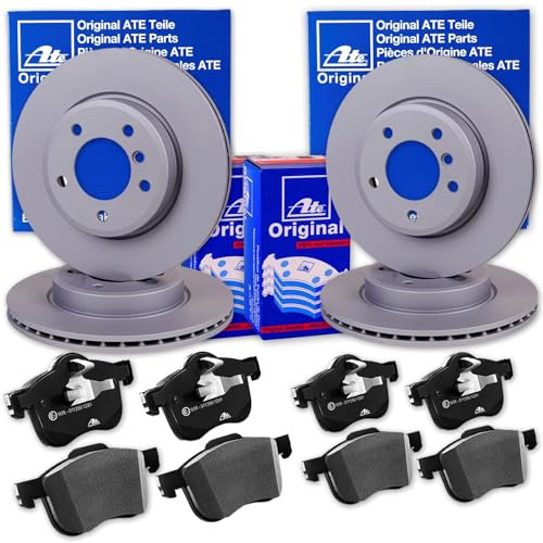 ATE Bremsscheiben + Beläge vorne + hinten für Golf 7 R GTI S3 Leon 5F