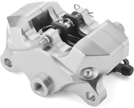 YGUWZ Kompatibel mit 2 Kolben Street Sport Bremssattel Vorne Hinten Disc Master Zylinder Pumpe Leistung Motorräder(Silver Cylinder Pump)