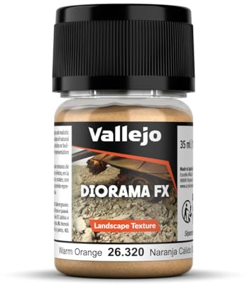 Vallejo AV Diorama FX 35 ml, Landschaftsstrukturen, warmes Orange, 0,1–1 mm