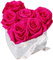 EG EMMIE GRAY Classic Infinity Rosebox | Heart | S | Marble Rose Gold – 7 ± 1 Infinity Rosen mit langjähriger Haltbarkeit, echte Rosen die bis zu 3 Jahre blühen, konservierte Rosen (Hot Pink)