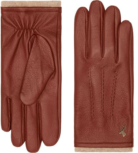 Schwartz & von Halen Handschuhe Herren - Harvey (cognac) - Leder - 100% Ziegenleder (Nappa) - Wollfutter - Cognac
