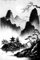 Paysage Noir Blanc Peinture Numero Adulte Kit de Peinture par Numéro à l'huile sur Toile Sans Cadre avec Peintures et Pinceaux Peinture Acrylique Paint by Numbers pour Maison Décoration 30x40cm