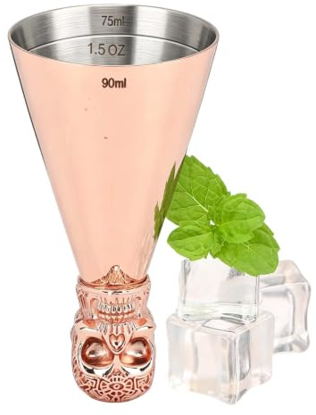 Jigger per Bartending, Misurino da 90 Ml Cocktail Misuratore Jigger Bartending Strumento Jigger in Acciaio Inossidabile con Misure Interne (Stile2)
