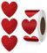 500 Stück Herz Aufkleber 25mm Glitzer Selbstklebende Herz Sticker Rot Herzen Aufkleber zum Beschriften für Valentinstag Hochzeit Handwerk Scrapbook Zubehör Geschenkverpackung DIY Dekoration