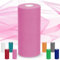 Tulle 30 cm x 92 m, pour décoration de mariage, rouleau de tulle, tissu en organza, tulle au mètre, pour bricolage, artisanat, nœuds, décoration de fête, cadeaux (rose)