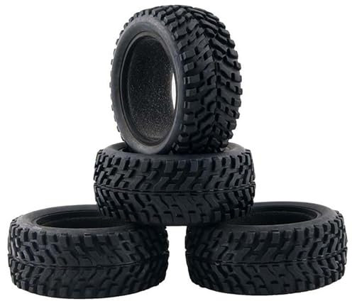 KINGCOO 1/10 RC Autoreifen auf der Straße, 4Stück RC Auto Gummireifen mit Schaumstoffeinlagen Reifen für 1:10 RC On Road Runflating Touring Racing Car für Tamiya HSP HPI Kyosho (I-75MM)
